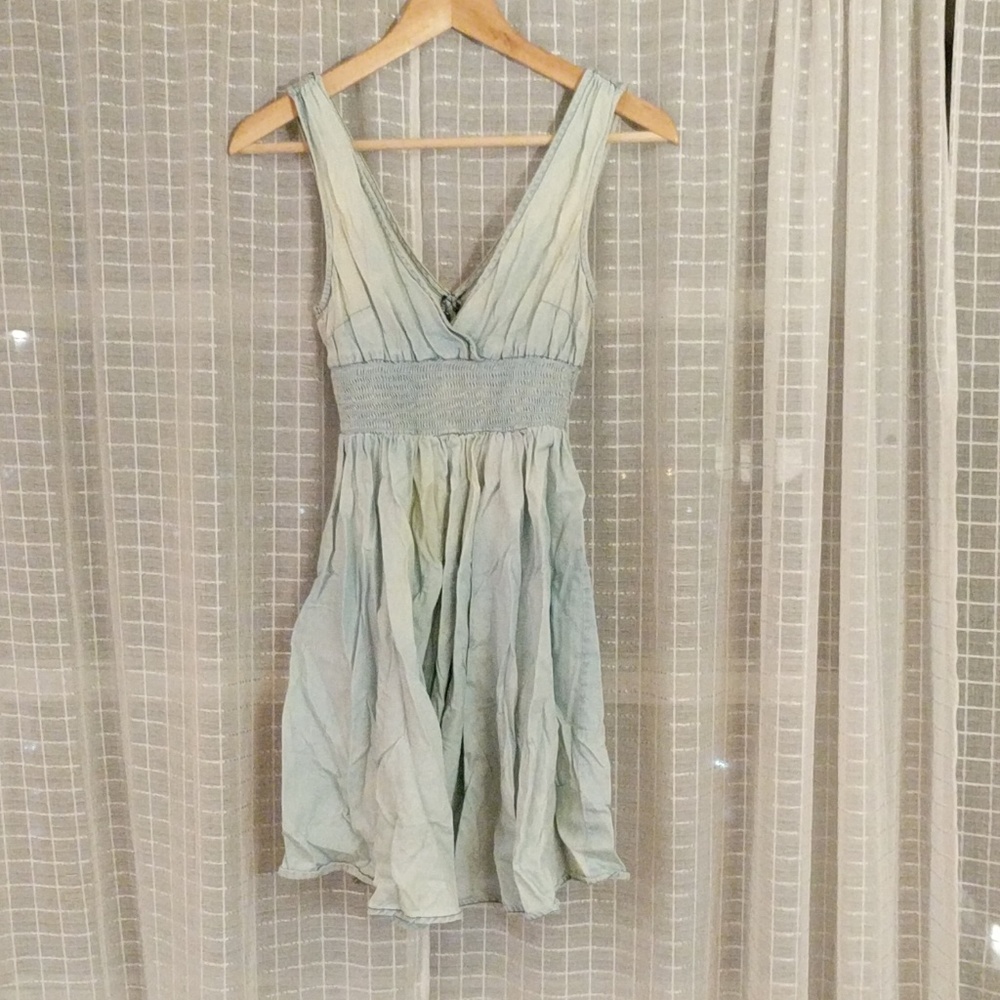 Stone wash chambray sun dress